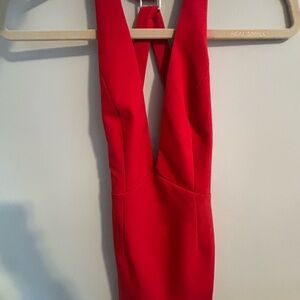NBD Vibrant Red Backless Dress
